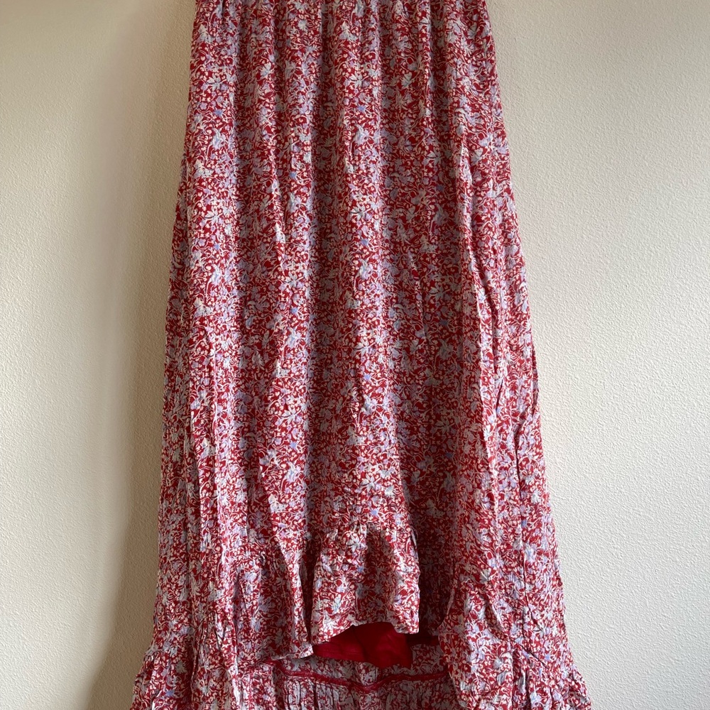 Abercrombie & Fitch Floral High-Low Maxi Skirt